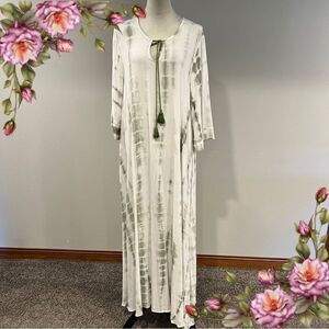Miracle Berry‎ casual short sleeve Tie-Dye Maxi Dress size small